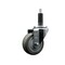 Service Caster 3.5'' SS Gray Poly Wheel Swivel 1'' Expanding Stem Caster SCC-SSEX20S3514-PPUB-1 - alternate 1